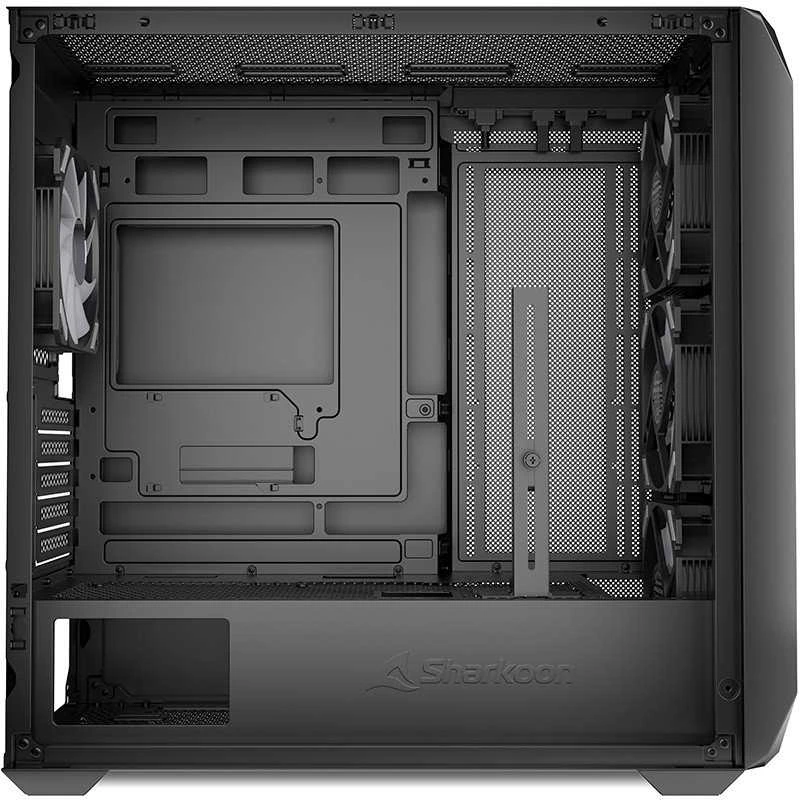 Sharkoon MK3 RGB, Tower tipo korpusas - juodas, grūdintas stiklas