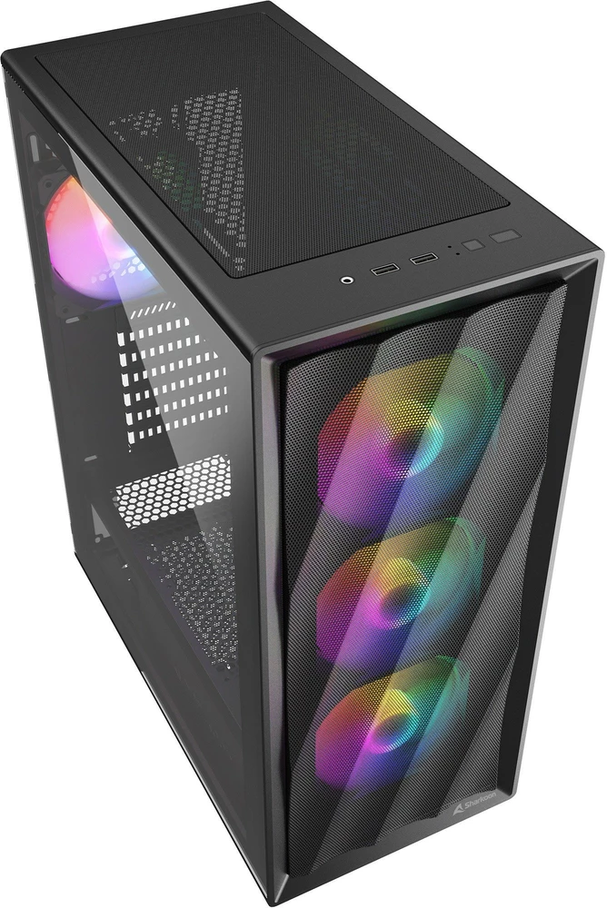 Sharkoon VK4 Rainbow ATX 1xGlas juodas