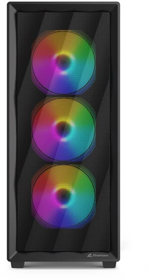 Sharkoon VK4 Rainbow ATX 1xGlas juodas