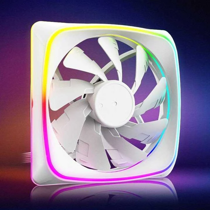 Sharkoon 120mm baltas ventiliatorius su RGB rėmeliu