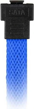 Sharkoon Sata III Kabelis 90° sleeve (blau, 30 cm)
