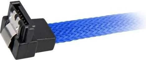 Sharkoon Sata III Kabelis 90° sleeve (blau, 45 cm)