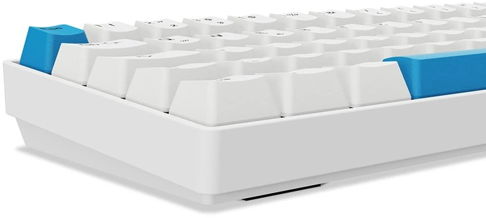 Sharkoon SKILLER SGK50 S4 Gen2 PBT, Gaming-klaviatūra - baltas, DE-išdėstymas, Gateron G Pro 3.0 Geltona
