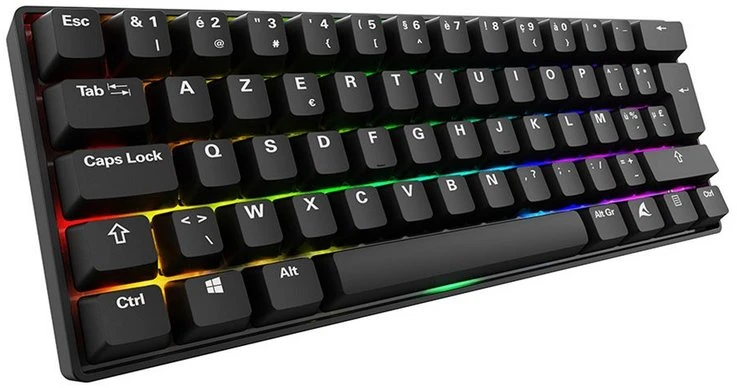 Sharkoon SKILLER SGK50 S4 Gen2 PBT, Gaming-klaviatūra - juodas, DE-išdėstymas, Gateron G Pro 3.0 Geltona