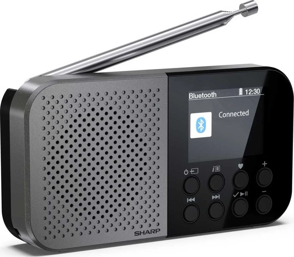 „Sharp OSAKA“ kišeninis / rankinis nešiojamas skaitmeninis radijas | DR-P520(GY) | „Bluetooth“