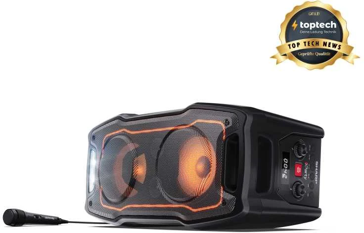 Muzikinis centras Sharp XParty® SING PS-931 nešiojama kolonėlė, Juoda