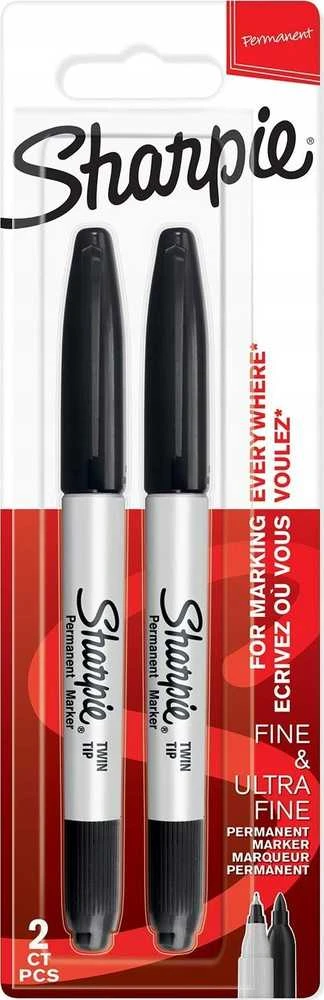 Sharpie Twin Tip juodas žymeklis 2 vnt. - 1986454