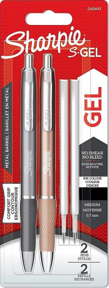 Parker Tušinukų rinkinys Sharpie S-GEL METAL (aukso ir sidabro spalvos) + 2 vnt. papildymų - 2162643