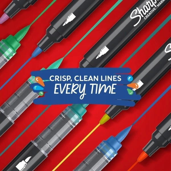 Sharpie kūrybinių akrilinių žymeklių rinkinys 12 spalvų - 2201070