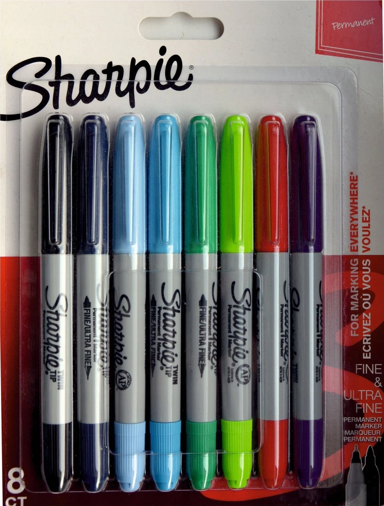 Markerių rink. „Sharpie" 8 vnt. TWIN TIP