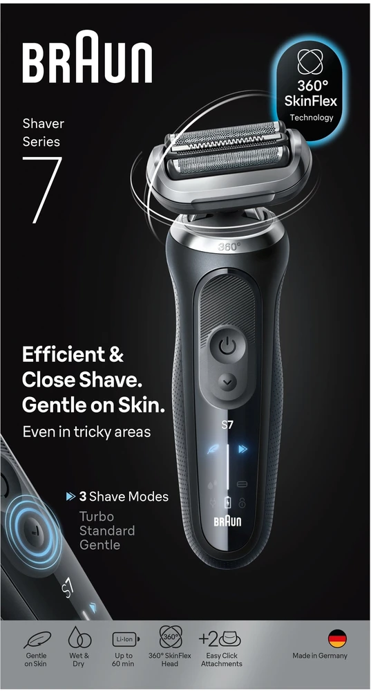 Barzdaskutė Braun Series 7 72-N1620s, juoda