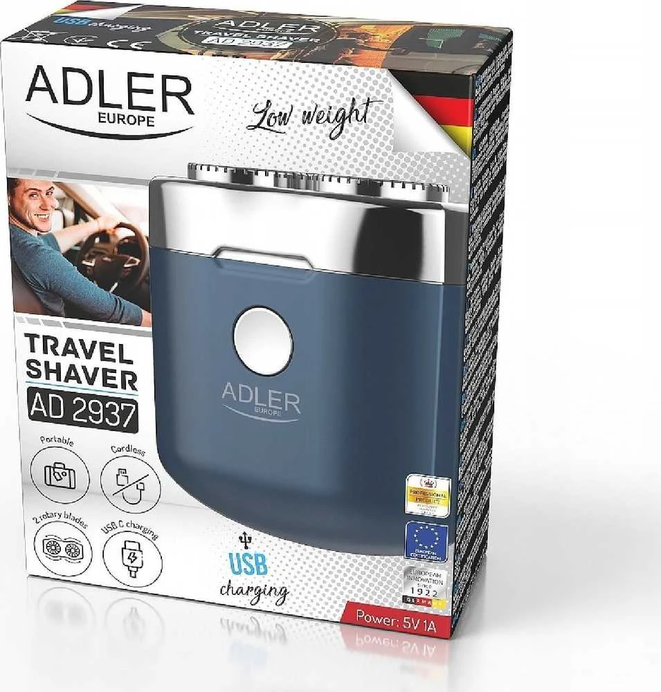 Adler | Kelioninis skustuvas | 2937 m. AD | Veikimo laikas (maks.) 35 min | Ličio jonai | Mėlyna
