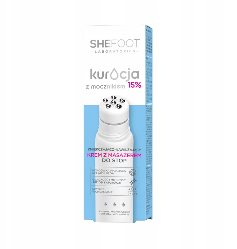 SheFoot SHEFOOT Pėdų kremas su šlapalu, minkština ir lygina odą. 15 % šlapalo, 50 ml