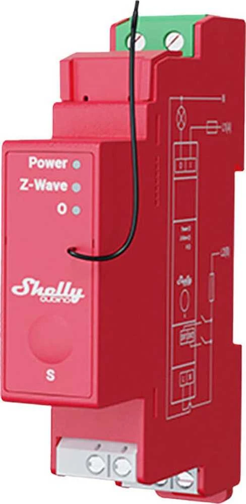 Shelly Qubino Wave Pro 1 profesionalus 1 kanalo DIN bėgio išmanusis jungiklis su energijos matavimu.