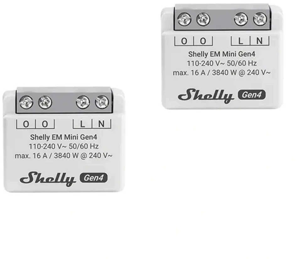 SHELLY EM Mini Gen4 energijos skaitikliai (2 vnt.)