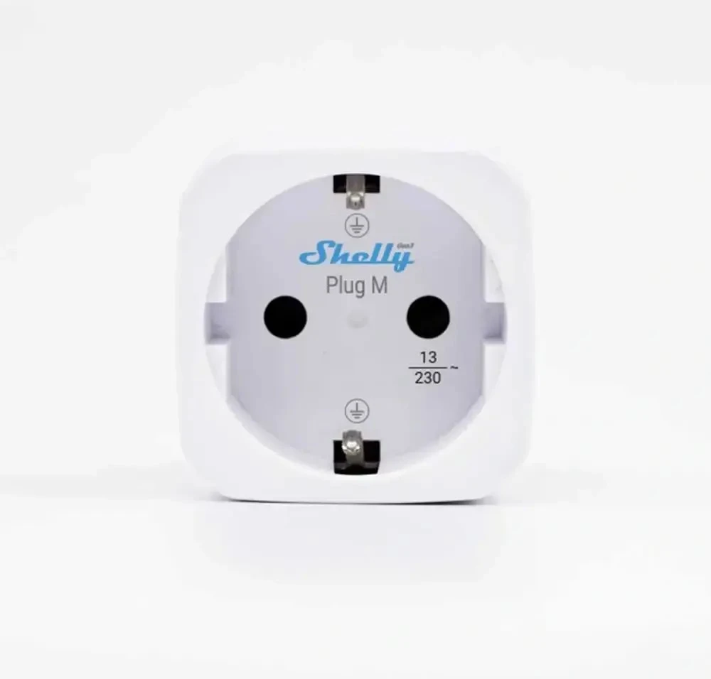 Shelly Plug M Gen3 - 4 vnt. išmanių Wi-Fi Matter kištukinių lizdų su galios matavimu (baltas)