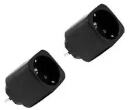 Shelly Plug M Gen3 juodas 2-pack - kleiner smarter Stecker mit WLAN und Bluetooth-Konnektivität und Leistungsmessung