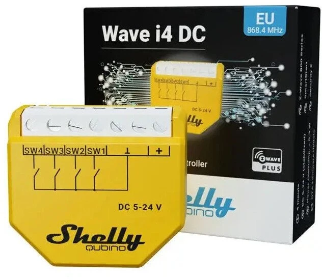 SHELLY Wave i4 nuolatinės srovės jungiklis