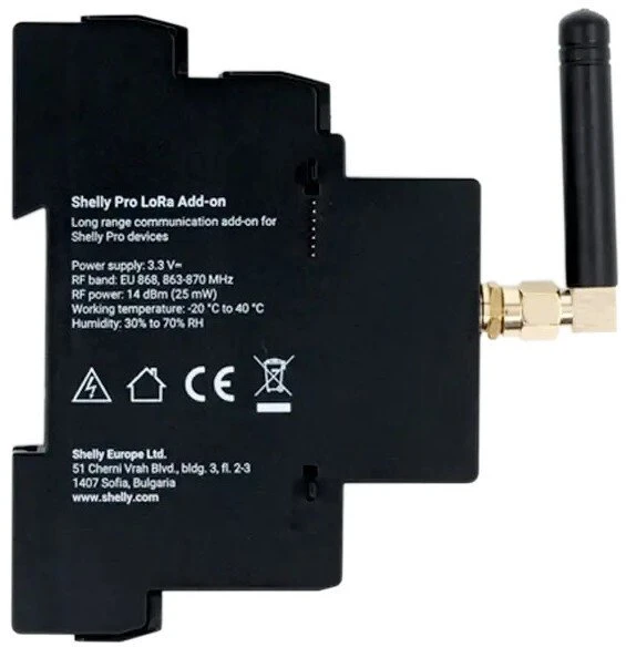 Shelly Pro LoRa Add-on priedas Shelly Pro relėms