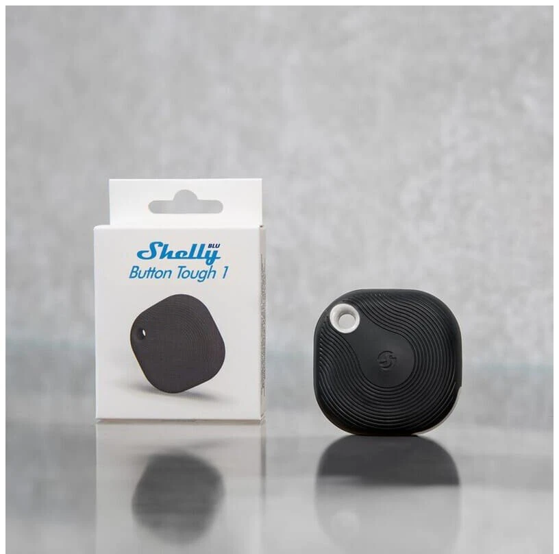 Shelly BLU Button Tough 1 ZB Bluetooth, Zigbee belaidis pultelis, Juodas