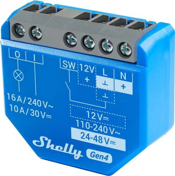 2 „Shelly 1 Gen4 Zigbee“ / „Matter“ valdiklių rinkinys