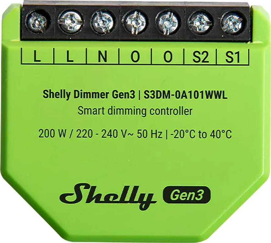 Shelly Dimmer GEN3 Išmanusis 1 kanalo wifi dimeris