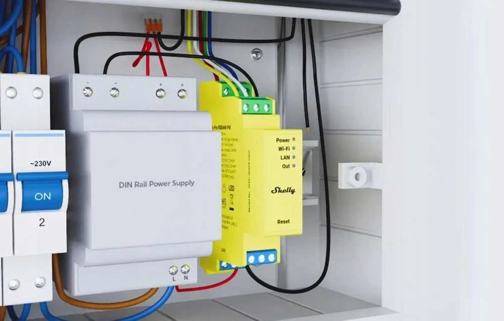 Shelly Pro RGBWW PM LED valdymo modulis (LAN, WiFi, Bluetooth)