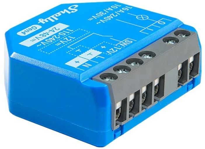 Shelly 1 Gen4 1 kanalo relė 16A (WiFi, Bluetooth, Zigbee, Matter)
