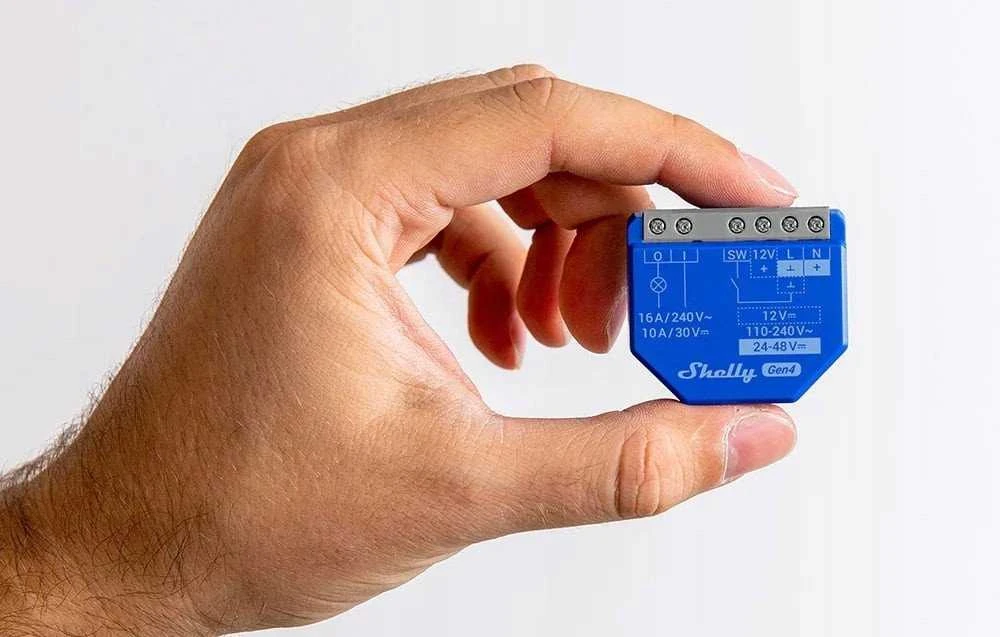 Shelly 1 Gen4 1 kanalo relė 16A (WiFi, Bluetooth, Zigbee, Matter)