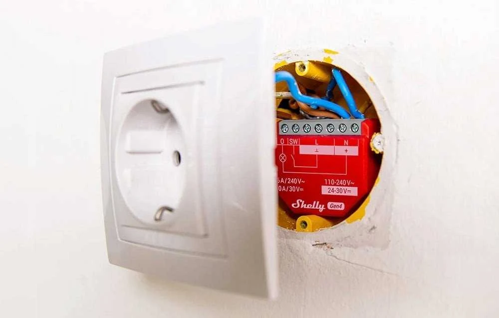 Shelly 1PM Gen4 1 kanalo relė 16A (WiFi, Bluetooth, Zigbee, Matter)