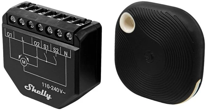 „WiFi Shelly Shutter“ + „BLU Button Tough 1“ žaliuzių/užuolaidų valdiklis