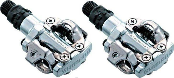 Pedalai Shimano PD-M520 SPD + SM-SH51 sidabrinis