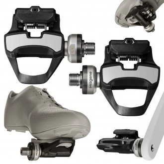 Shimano Dviračio pedalai Magene P715 S su galios matuokliu SPD-SL – sidabriniai
