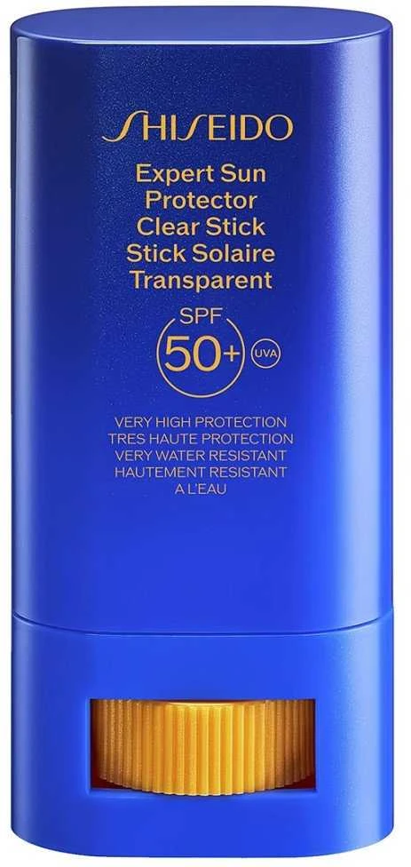 Shiseido Expert Sun Protector Clear Stick SPF 50+ apsauginis pieštukinis kremas nuo saulės sausai, riebiai, normaliai odai, 20 g