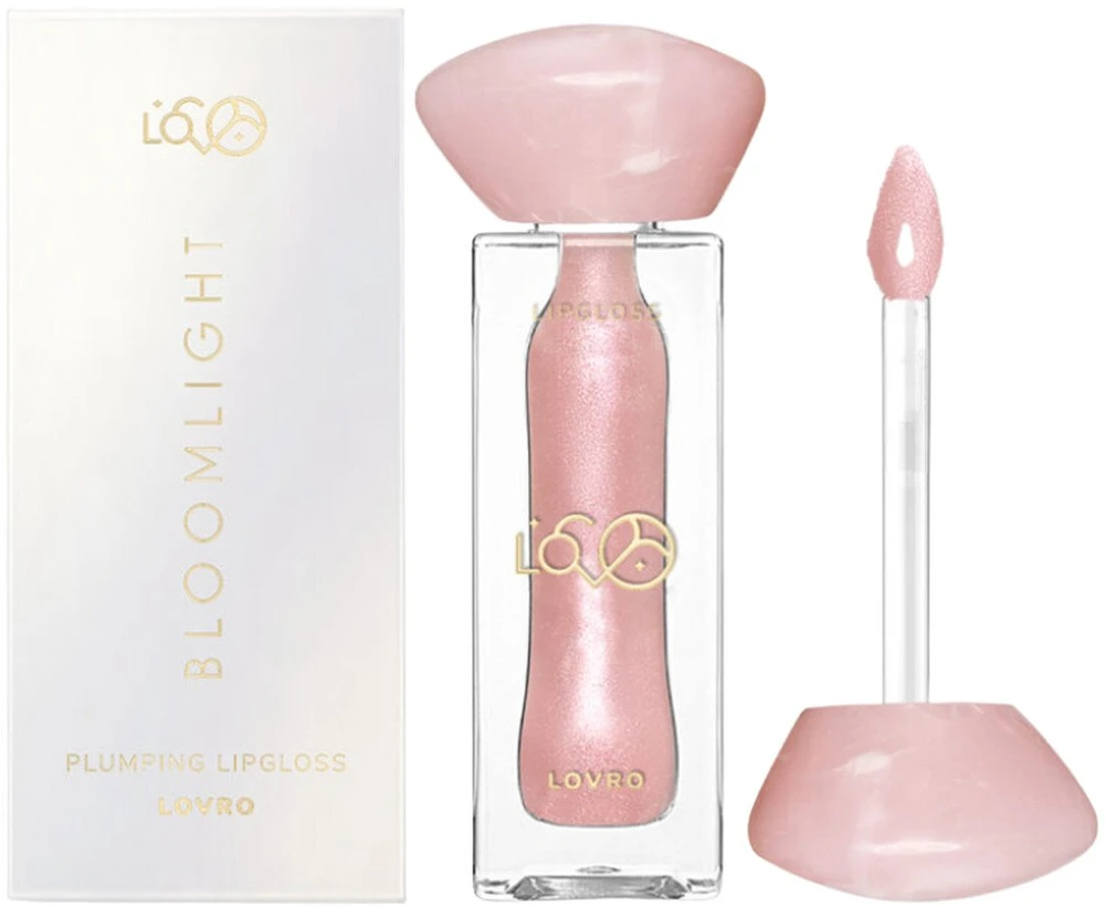 Lovro Bloomlight Lūpų blizgesys optiškai didinantis lūpas su vėsinančiu efektu 03 Pearl Whisper 5.5g