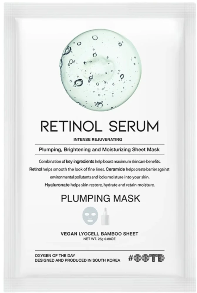 OOTD RETINOL SERUM PLUMPING veido kaukė, 25 g