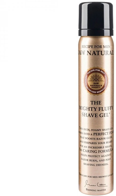 „Raw Naturals“ drėkinamasis skutimosi gelis „The Mighty Fluffy“, 75 ml
