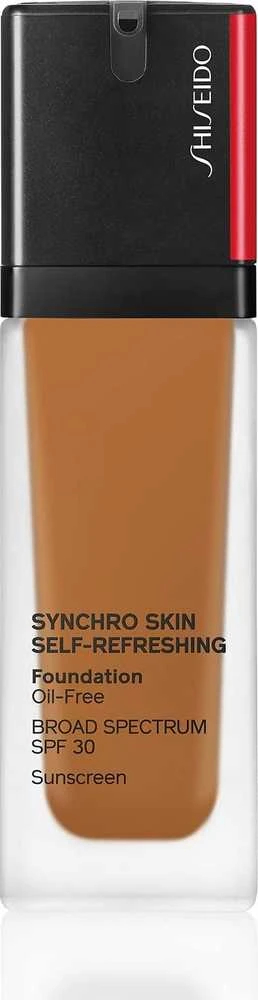„Shiseido Synchro Skin Self-Refreshing Cushioned Oil-Free Liquid Foundation“ makiažo pagrindas be aliejaus, 440 Amber SPF 30, 30 ml