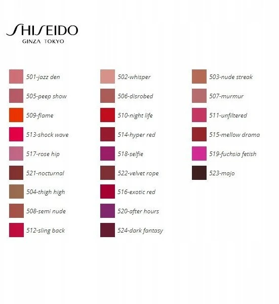 Shiseido ModernMatte Powder matiniai lūpų dažai, 4g, Spalva: 521 Nocturnal
