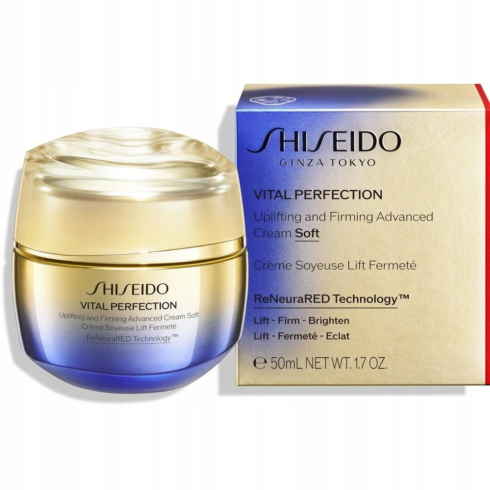 Shiseido Vital Perfection Silky Lift Firming Kreminis stangrinantis senėjimo požymius stabdantis veido kremas, 50 ml