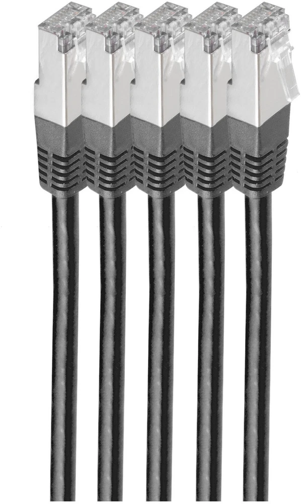Shiverpeaks Kabelis krosowy, cat6 S/FTP LSZH VE5 juoda 1,0m (BS75711-HS-SET5)