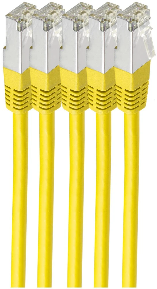 Shiverpeaks Kabelis krosowy cat6 S/FTP LSZH VE5 geltona 0,25m (BS75711-H0.25Y-SET5)