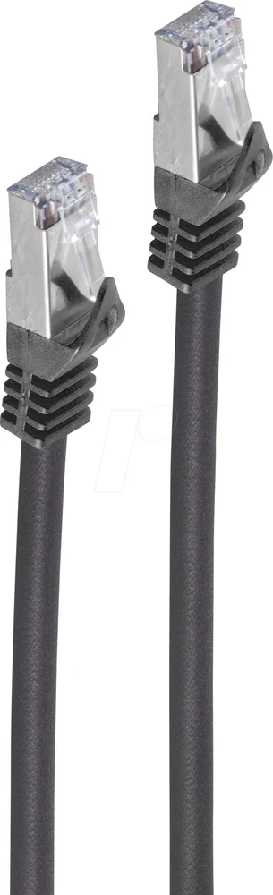 Shiverpeaks Patchcord BASIC-S, Cat 7, S/FTP, PUR, juoda, 0.5m (BS08-39015)