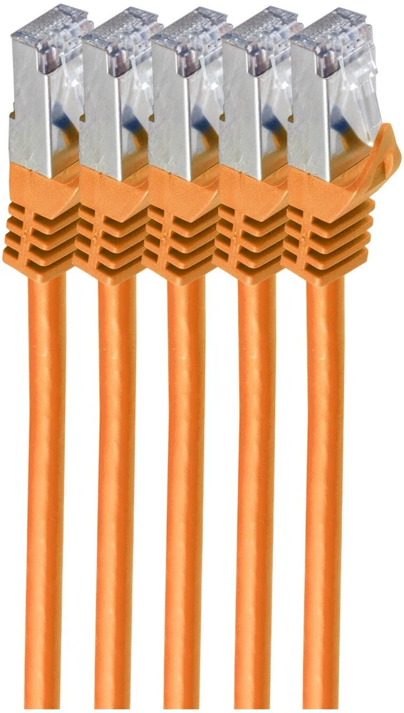 Shiverpeaks Patchcord BASIC-S Cat 7, S/FTP, PiMF, LSZH, oranžinė, 0.5m, 5 vnt (BS75511-0.5O-SET5)