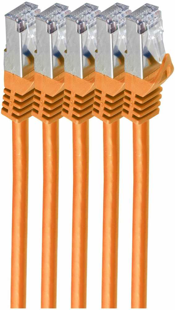 Shiverpeaks Patchcord BASIC-S Cat 7, S/FTP, PiMF, LSZH, oranžinė, 3m, 5 vnt (BS75513-O-SET5)