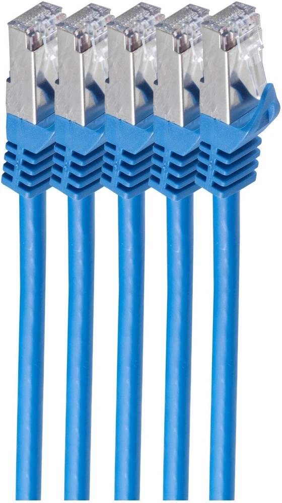 Shiverpeaks Patchcord BASIC-S Cat 7, S/FTP, PiMF, LSZH, mėlyna, 5m, 5 vnt (BS75515-B-SET5)