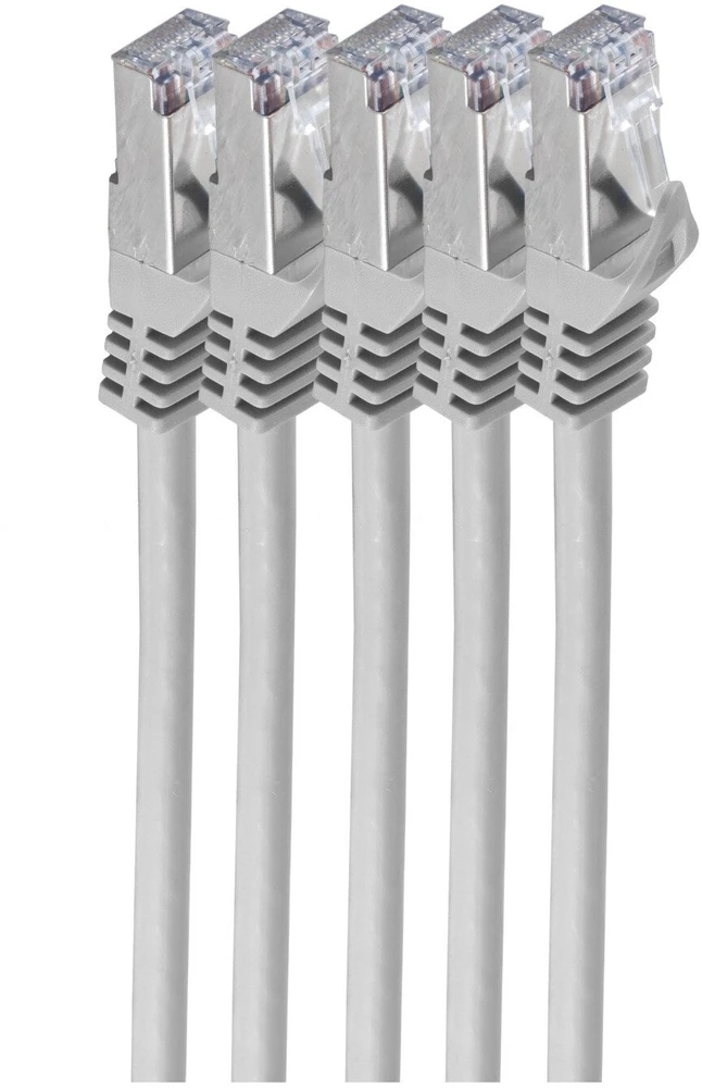 Shiverpeaks Patchcord BASIC-S Cat 7, S/FTP, PiMF, LSZH, pilka, 5m, 5 vnt (BS75515-SET5)