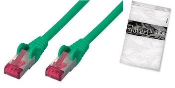 S-Conn „Shiverpeaks“ patch kabelis S/FTP Cat.6a žalias, 0,25 m