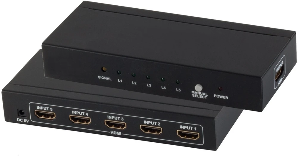 Shiverpeaks Professional HDMI Switch 5xIN 1xOUT 4K2K 3D (SP05-02005)