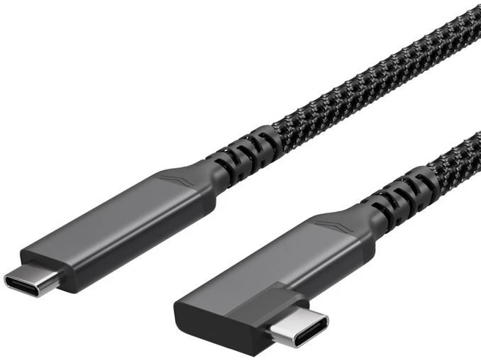 Shiverpeaks USB-C kabelis ładujący USB C/C 3.2 100W PD tekstylny 90°2m (FL31-75017)